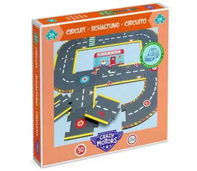 DJECO Bodenpuzzle Crazy Motors City Circuit / 26 Teile / ab 3 Jahren