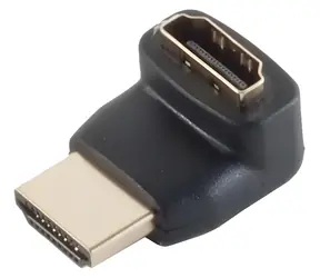 SCONN HDMI-A Buchse > HDMI-A Stecker / Reduzierung / 90° nach oben / 4K / vergoldete Anschlüsse