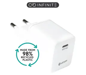 eSTUFF INFINITE (GRS) weiß / USB-Ladegerät / USB-C / 60 W / GaN / Schnellladung