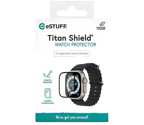 eSTUFF Titan Shield für Apple Watch Series 4/5/6/SE 40 mm / Schutzglas / Hybrid / 9H