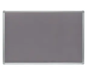 ARTA Filztafel grau / 90 × 60 cm / Aluminiumrahmen / Feuerfeste Ausführung