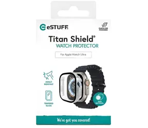eSTUFF TitanShield für Apple Watch Ultraklar / Schutzglas / 9H / Rahmenlos