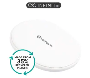 eSTUFF INFINITE weiß / Kabelloses Ladegerät / Qi / 15 W / USB-C