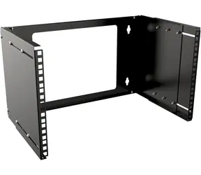Lanview 19" Wandmontage, offenes Gehäuse, 6 HE, schwarz / Offenes Gehäuse / Tiefe verstellbar / Tragkraft 20 kg / Breite 530 mm