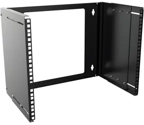 Lanview 19"-Wandrack 10 HE schwarz / Wandmontage / Tiefe einstellbar / passive Kühlung
