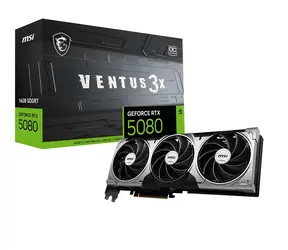 MSI GeForce RTX 5080 Ventus 3X OC Schwarz / Grafikkarte / Nvidia / 16 GB GDDR7 / 256 Bit / 1x HDMI + 3x DP