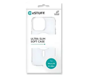 eSTUFF BERLIN Apple iPhone 15 Pro Max transparente Schutzhülle / MagSafe / TPU