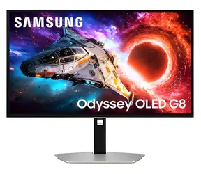 27" Samsung Odyssey OLED G8 LS27HG802SUXEN Silber / Monitor / OLED / 3840 x 2160 / 240 Hz / HDR10+ / HDMI + DP