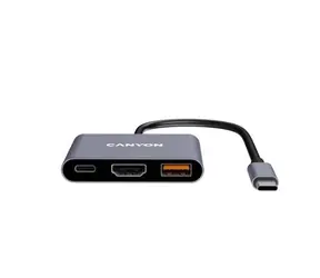 Canyon DS-4 / USB-C-Hub / 3 Anschlüsse / 1x HDMI 4K / 100 W PD / 10 Gbit/s