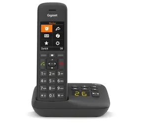 Gigaset C575A schwarz / Telefon mit Anrufbeantworter / DECT