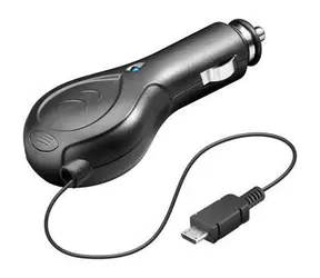 Goobay Ladegerät mit Micro-USB-Kabel / Kfz-Ladegerät / Micro-USB / 0,8 A