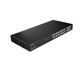 Lindy 38359 16x16 Schwarz / HDMI-Matrix-Switch / 4K 60Hz / RJ-45 / Kopfhörerausgang / Metallgehäuse