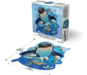 Prime 3D-Holzpuzzle „Ozean-Selfie“ / 200 Teile / ab 6 Jahren