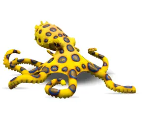BULLYLAND Figur Blaufinger-Oktopus / Kunststoff / 13,8 cm