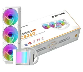 darkFlash CB360 weiß / AiO-CPU-Kühler / 3x 120 mm / ARGB-Hintergrundbeleuchtung / 800-1800 U/min / 28,5 dB / Intel + AMD