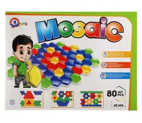 TEDDIES Mosaikhut / Mosaik / 80 Teile / Stückgröße 4 cm / 12 Monate+