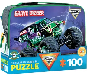 EUROGRAPHICS Puzzle in einer Snackbox Grave Digger Monster Jam / 100 Teile / 48 × 33 cm
