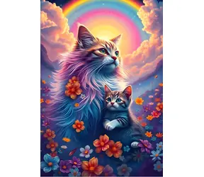 ALIPSON Puzzle Regenbogenkatzen / 1000 Teile / 47,8 x 69 cm