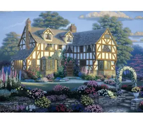 ALIPSON Puzzle Englisches Tudorhaus / 1000 Teile / 69 x 47,8 cm