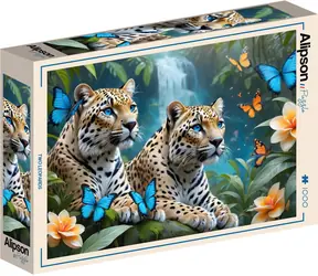 ALIPSON Puzzle Zwei Leoparden / 1000 Teile / 69 x 47,8 cm