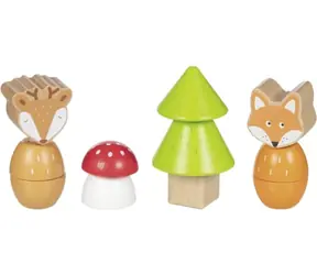 GOKI Holzfiguren Freunde aus dem Wald / Holzfiguren