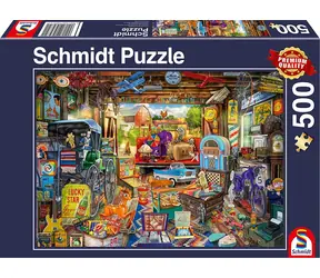 Schmidt Puzzle Flohmarkt in der Garage / 500 Teile / 48,1 × 34,1 cm