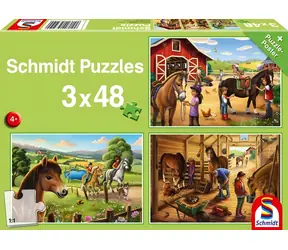 Schmidt Puzzle Meine Lieblingspferde / 3x48 Teile / 26,3 x 17,8 cm
