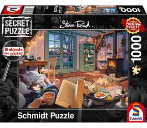 Schmidt Puzzle: Geheimnis im Ferienhaus / 1000 Teile / 15 versteckte Details
