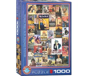 EUROGRAPHICS Puzzle-Poster aus dem Ersten und Zweiten Weltkrieg / 1000 Teile / 48 × 68 cm