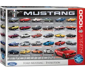 EUROGRAPHICS Puzzle Die Evolution des Ford Mustang / 1000 Teile / 67,6 × 48,9 cm