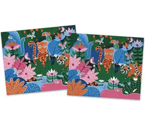 JANOD Kreativset Atelier Mini Dschungel / Diamantmalerei / 1200 Steine / 21 x 25 cm