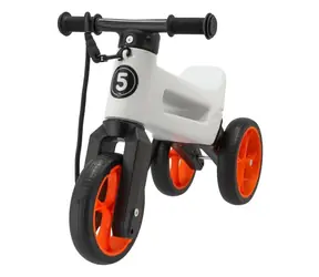 FUNNY WHEELS Rider SuperSport Laufrad weiß-orange / 2in1 / Sattelhöhe 28/30 cm / Belastbarkeit 25 kg / ab 18 Monaten
