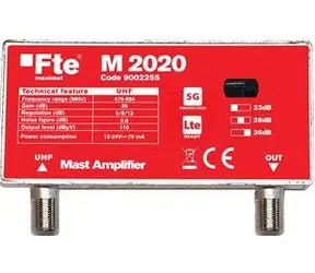 FTE M2020 / Verstärker / 5G/LTE-Filter / 36 dB Verstärkung