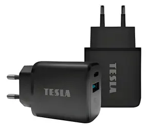 TESLA Power Charger T220 schwarz / Ladegerät / Dual / 25 W / PD 3.0 / PPS