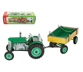 KOVAP Zetor Sattelzugmaschine mit Pritschenwagen, grün/Metall/schlüsselbetätigt/Maßstab 1:25/ab 3 Jahren