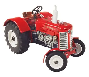 KOVAP Traktor Zetor 50 Super rot / Metall / Schlüsselantrieb / 1:25 / Ab 3 Jahren