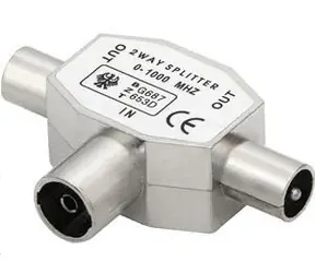 OEM Ferrit-TV-Signalverteiler / Verteiler / IEC-Anschlüsse / 1 Eingang / 2 Ausgänge
