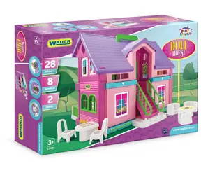 Wader Puppenhaus / 37 × 30 cm / Kunststoff / ab 3 Jahren