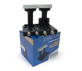Zircon Monoblok Quad M-0443 SkyLink Slim Line LTE/LNB-Konverter / 4X Ausgang / DiSEqC 1.0 / 2 Satelliten 4,3°