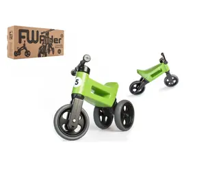FUNNY WHEELS Rider Sport Laufrad grün / 2in1 / Sattelhöhe 28/30 cm / Tragkraft 25 kg / ab 18 m