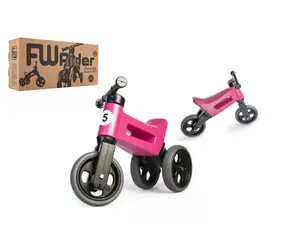 FUNNY WHEELS Rider Sport Laufrad pink / 2in1 / Sattelhöhe 28/30 cm / Tragkraft 25 kg / ab 18 m