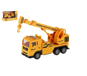 TEDDIES Kranwagen 16 cm / Schwungradwagen / mit Licht und Sound / Maßstab 1:32 / Kunststoff / ab 3 Jahren