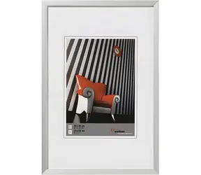 Walther Stuhl silber / Bilderrahmen / 20x30 cm / Aluminium