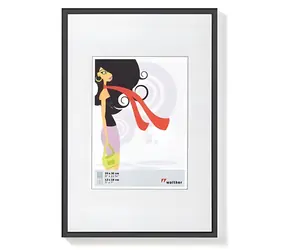 Walther New Lifestyle Bilderrahmen aus schwarzem Kunststoff / DIN A4 / 21 x 29,7 cm