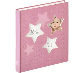 Walther Baby Estrella rosa 28x30,5 / Album / 50 weiße Seiten