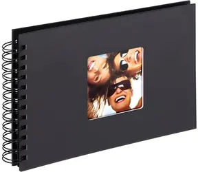Walther Fun SA109B schwarz / Fotoalbum / Spiralbindung / 23 x 17 cm / 40 schwarze Seiten