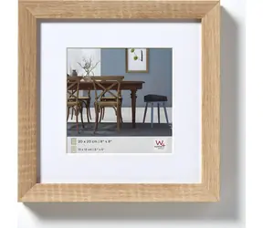 Walther Fiorito EF330E Bilderrahmen, helle Eiche, 30 x 30 cm, Holz, mit Passepartout