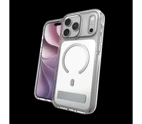 ZAGG Santa Cruz Snap Silber / Rückseite / Apple iPhone 18/17 Pro Max / MagSafe / Aufstellfunktion / Graphen