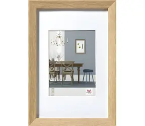 Walther Fiorito EF520E Bilderrahmen, helle Eiche, 15 x 20 cm, Holz, mit Passepartout