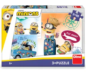 Dino Puzzle Minions / 3x55 Teile / ab 5 Jahren